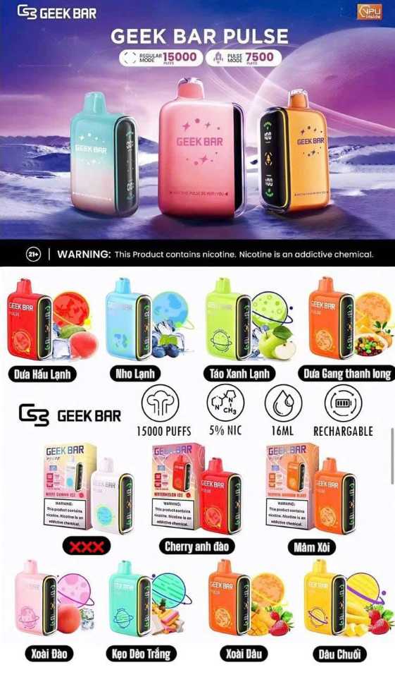 Geek Bar Pulse 15000 hơi  